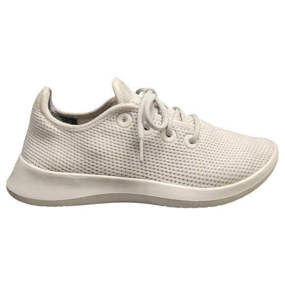 Allbirds Tree Runners Sneakers Womens US Size 9 White Gray Mesh Athletic Lace Up - Picture 1 of 13